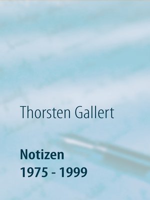 cover image of Notizen 1975--1999